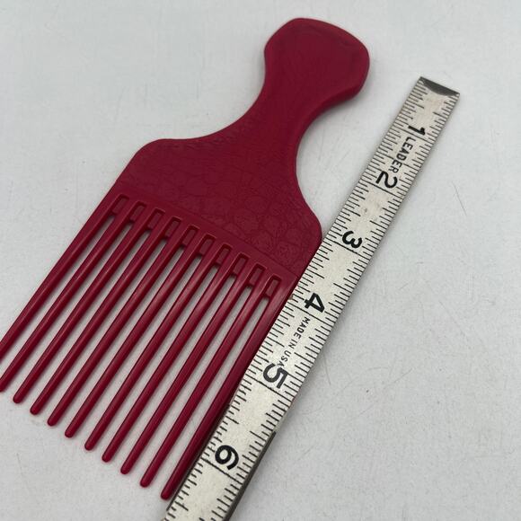 Vintage Goody Pink Croc Textured Hair Pick Comb Lift 90s 6.5” Plastic USA - Picture 4 of 4